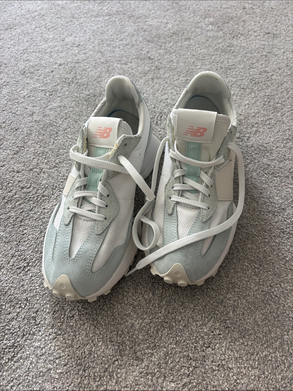 New Balance Women’s Mint Green & White Retro Runner Sneakers